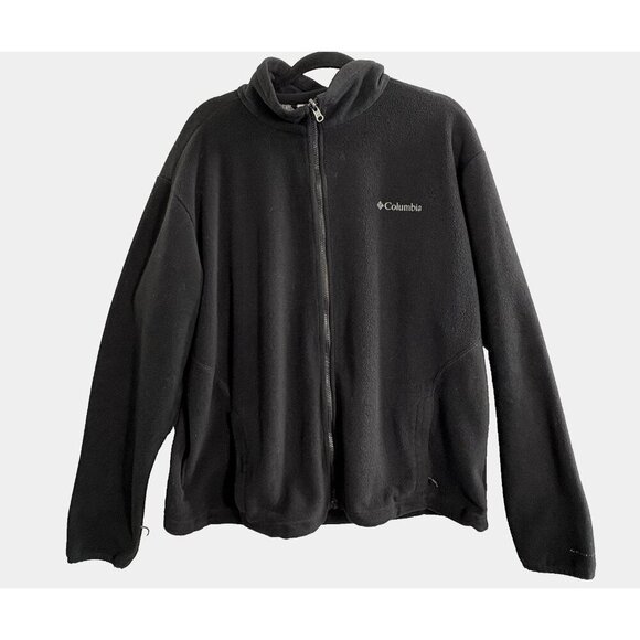 Columbia Other - COLUMBIA Men Fleece Jacket Zip Collared Sz XL Black Outdoors‎ Camping 48-24